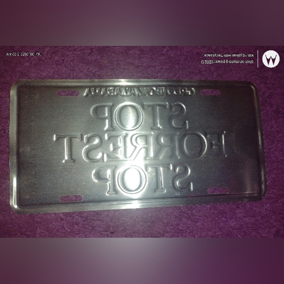 Stop Forrest Stop Metal Sign from Bubba Gump Shrimp Restaurants - Picture 3 of 7